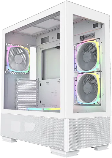 Boitier Moyen Tour ATX Montech Sky Two RGB avec panneaux vitrés (Blanc)