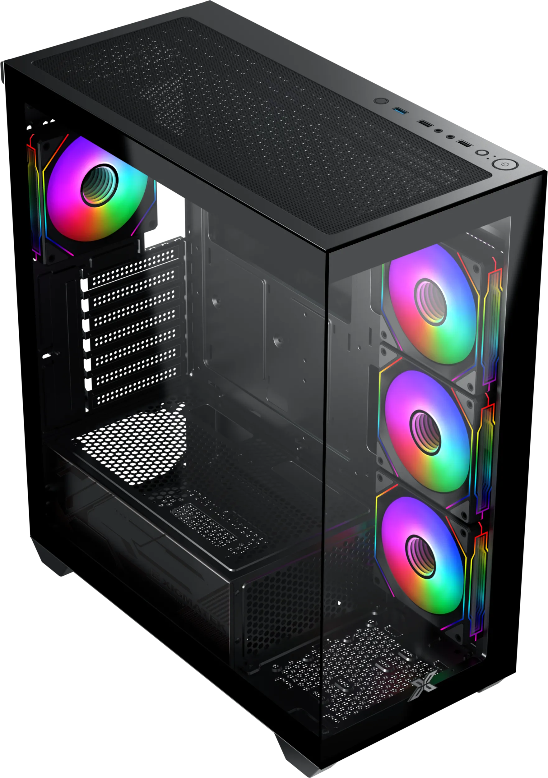 Boitier Moyen Tour E-ATX Xigmatek Blast RGB avec panneaux vitrés (Noir)