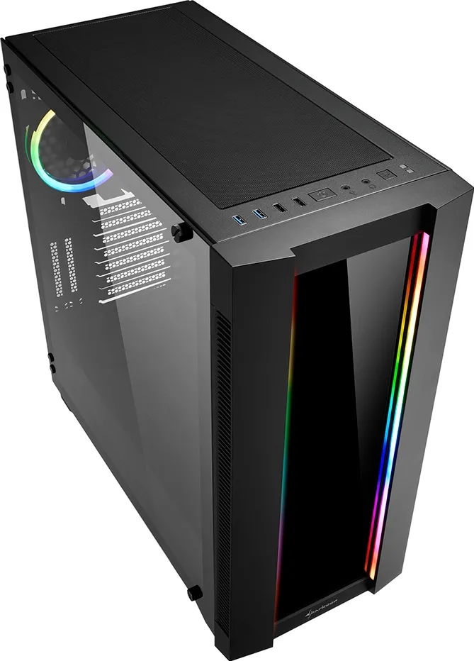 Boitier Moyen Tour ATX Sharkoon Elite Shark CA200G RGB avec panneaux vitrés (Noir)