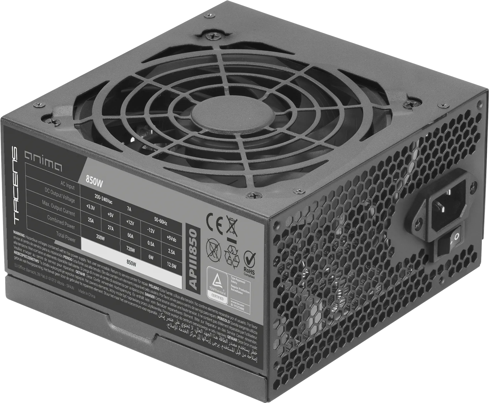 Alimentation ATX Anima APIII - 850W (Noir)