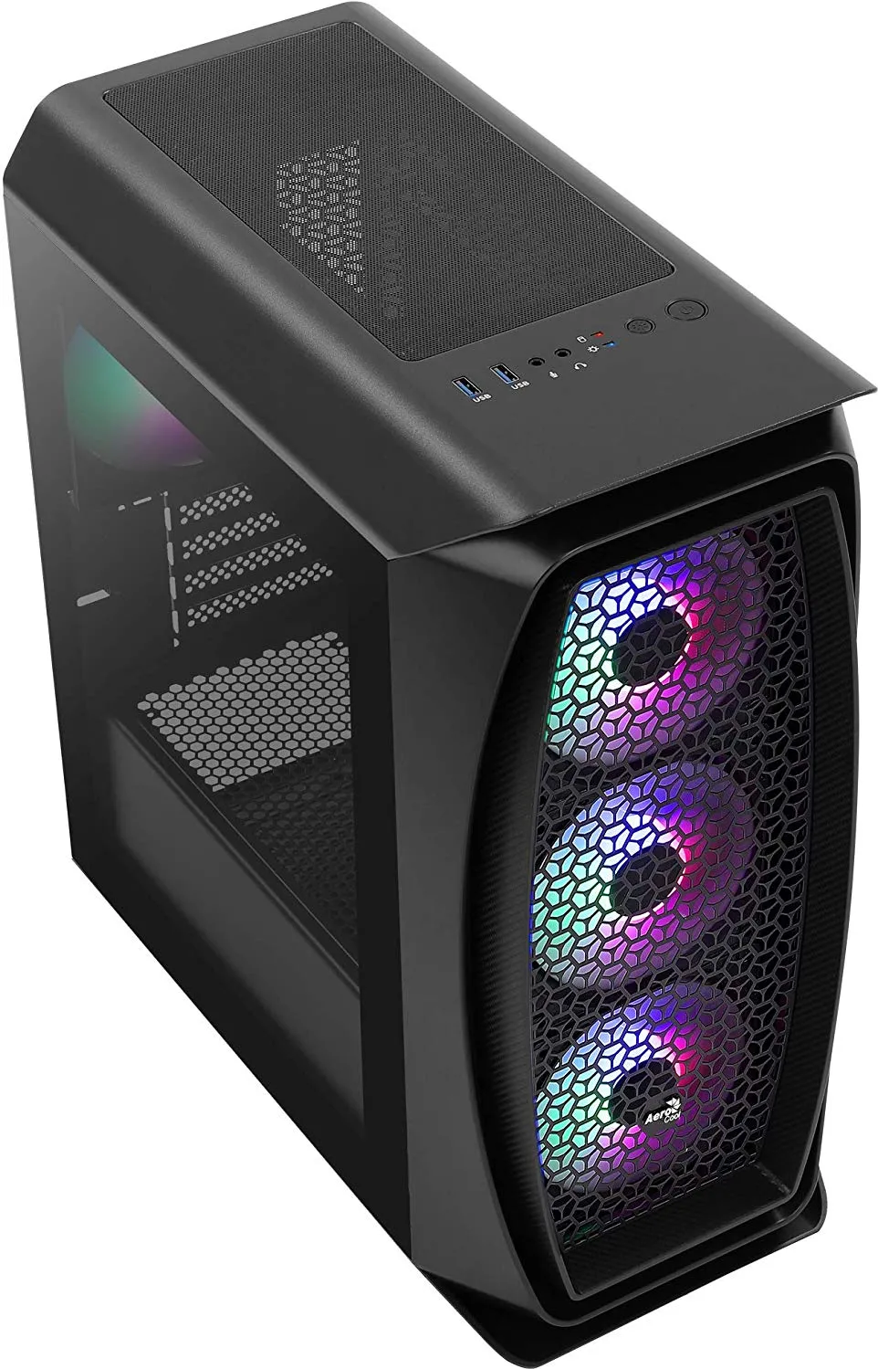 Boitier Mini Tour Micro ATX AeroCool Aero One Mini Frost RGB avec panneau vitré (Noir)