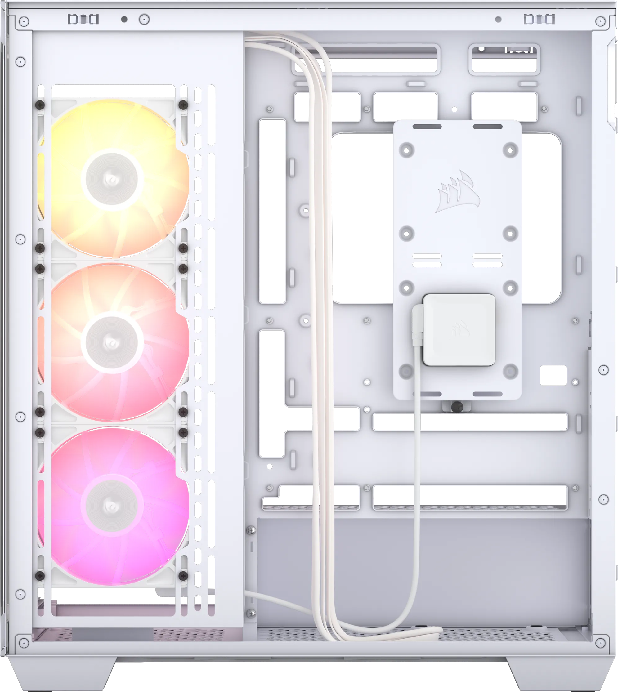 Boitier Moyen Tour E-ATX Corsair iCue Link 3500X RGB avec panneaux vitrés (Blanc)