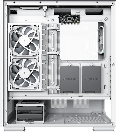 Boitier Moyen Tour ATX Montech Sky Two RGB avec panneaux vitrés (Blanc)