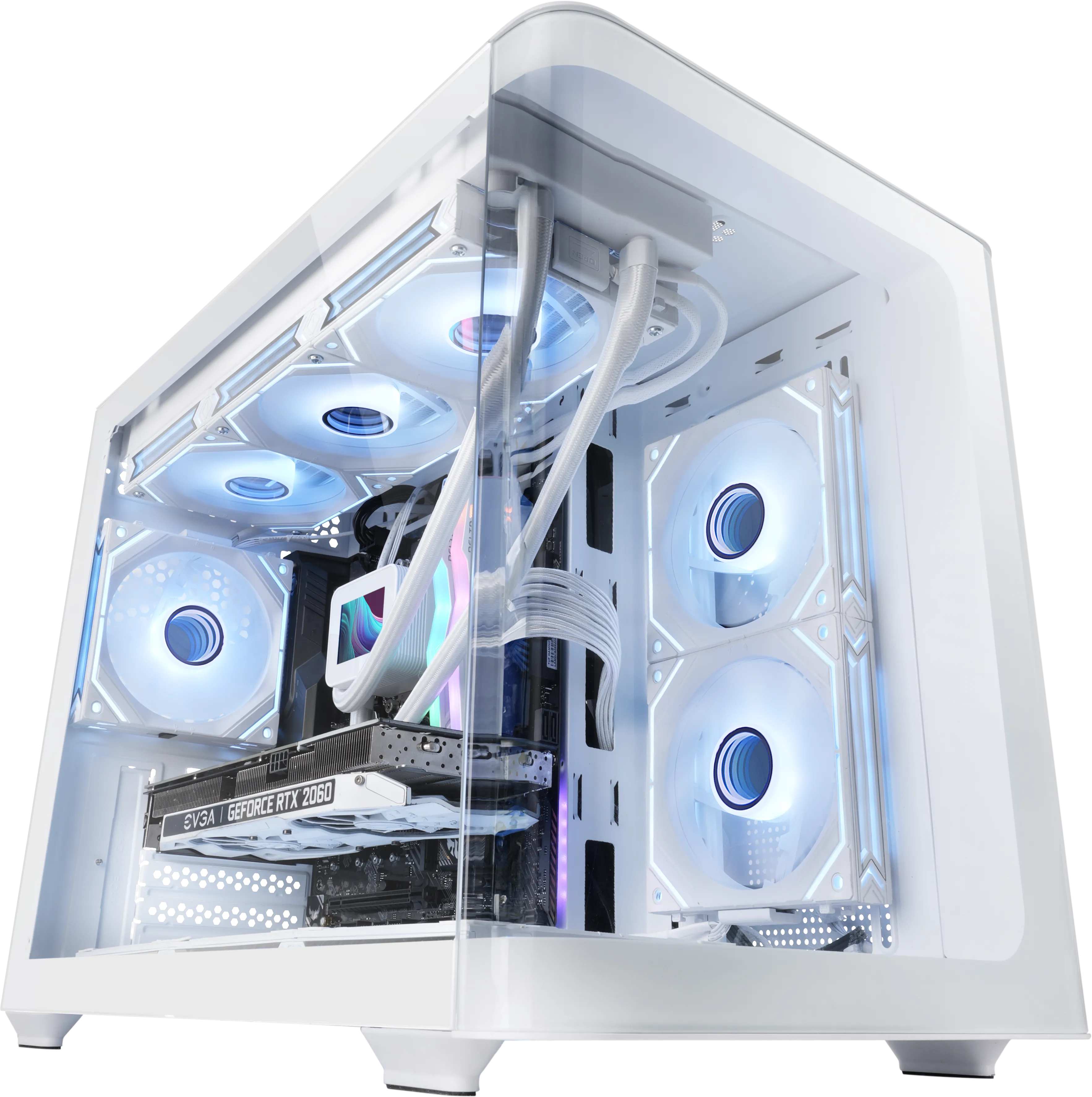 Boitier Mini Tour Micro ATX Mars Gaming MC-Fusion M avec panneaux vitrés (Blanc)