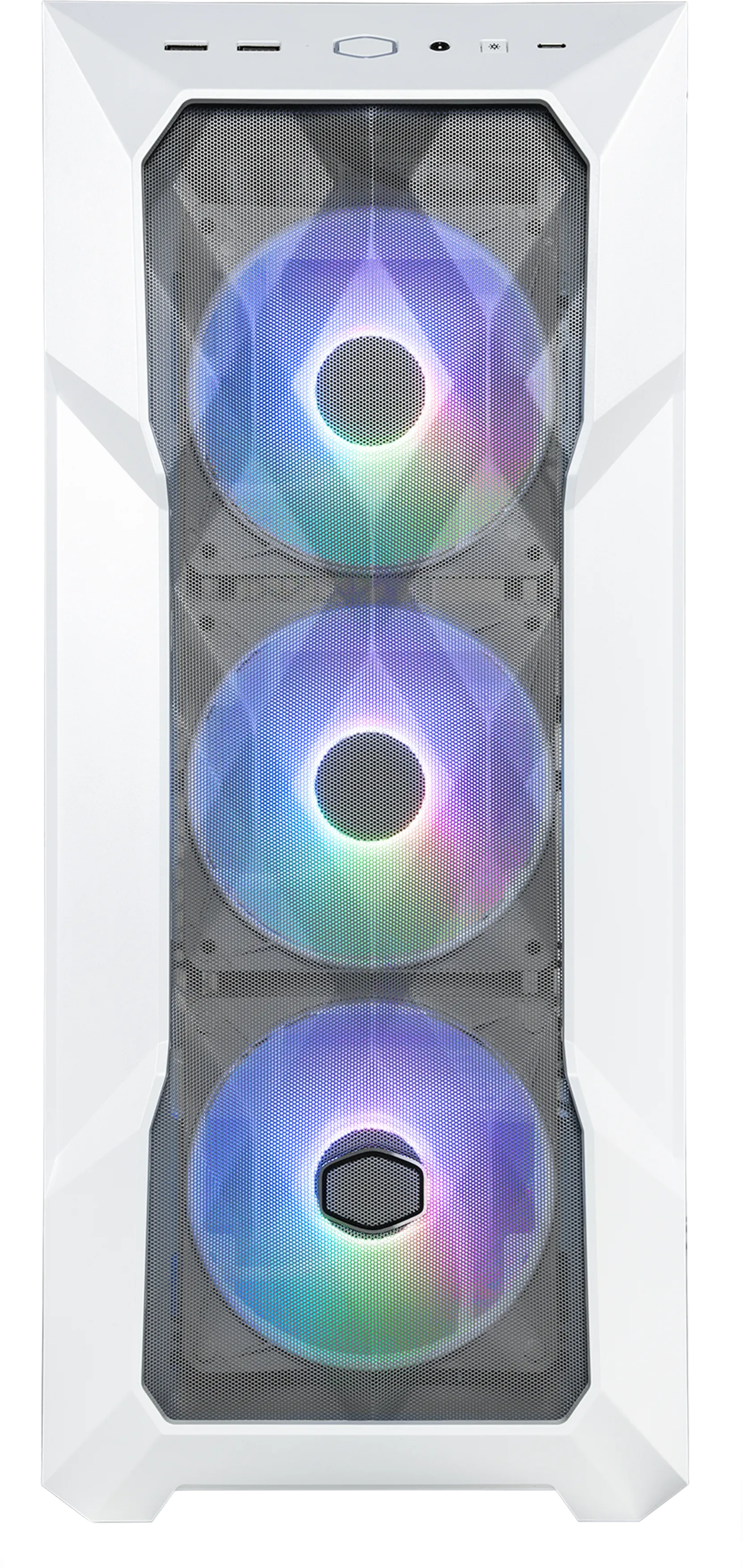 Boitier Moyen Tour E-ATX Cooler Master MasterBox TD500 Mesh V2 RGB avec panneau vitré (Blanc)