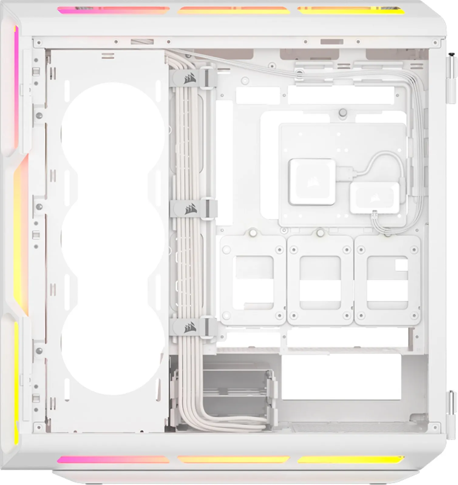 Boitier Moyen Tour E-ATX Corsair iCue Link 5000T LX RGB avec panneau vitré (Blanc)