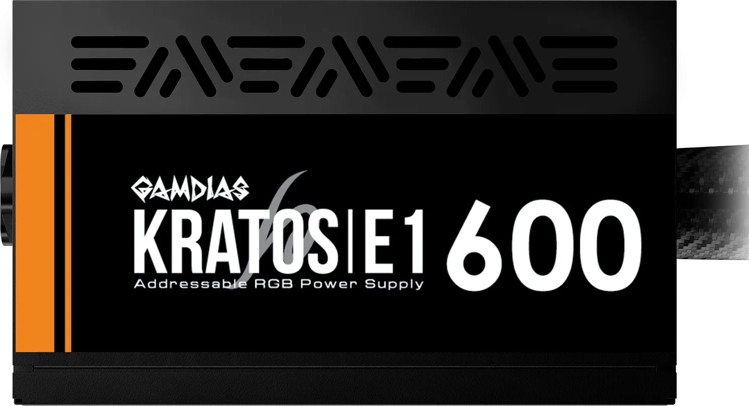 Alimentation ATX Gamdias Kratos E1-600 RGB - 600W (Noir)