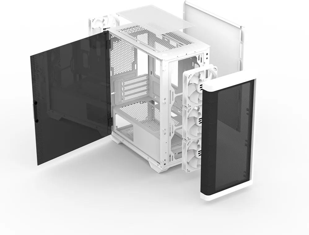 Boitier Mini Tour Micro ATX Zalman M4 RGB avec panneau vitré (Blanc)