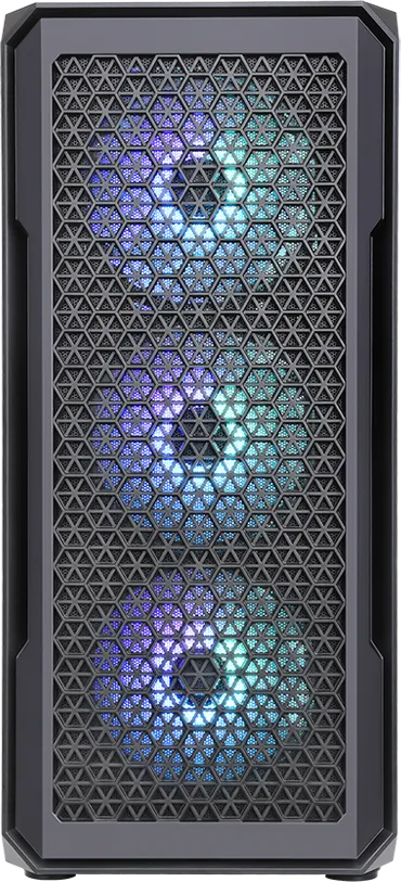 Boitier Moyen Tour ATX iTek Six Triangle RGB avec panneau vitré (Noir)