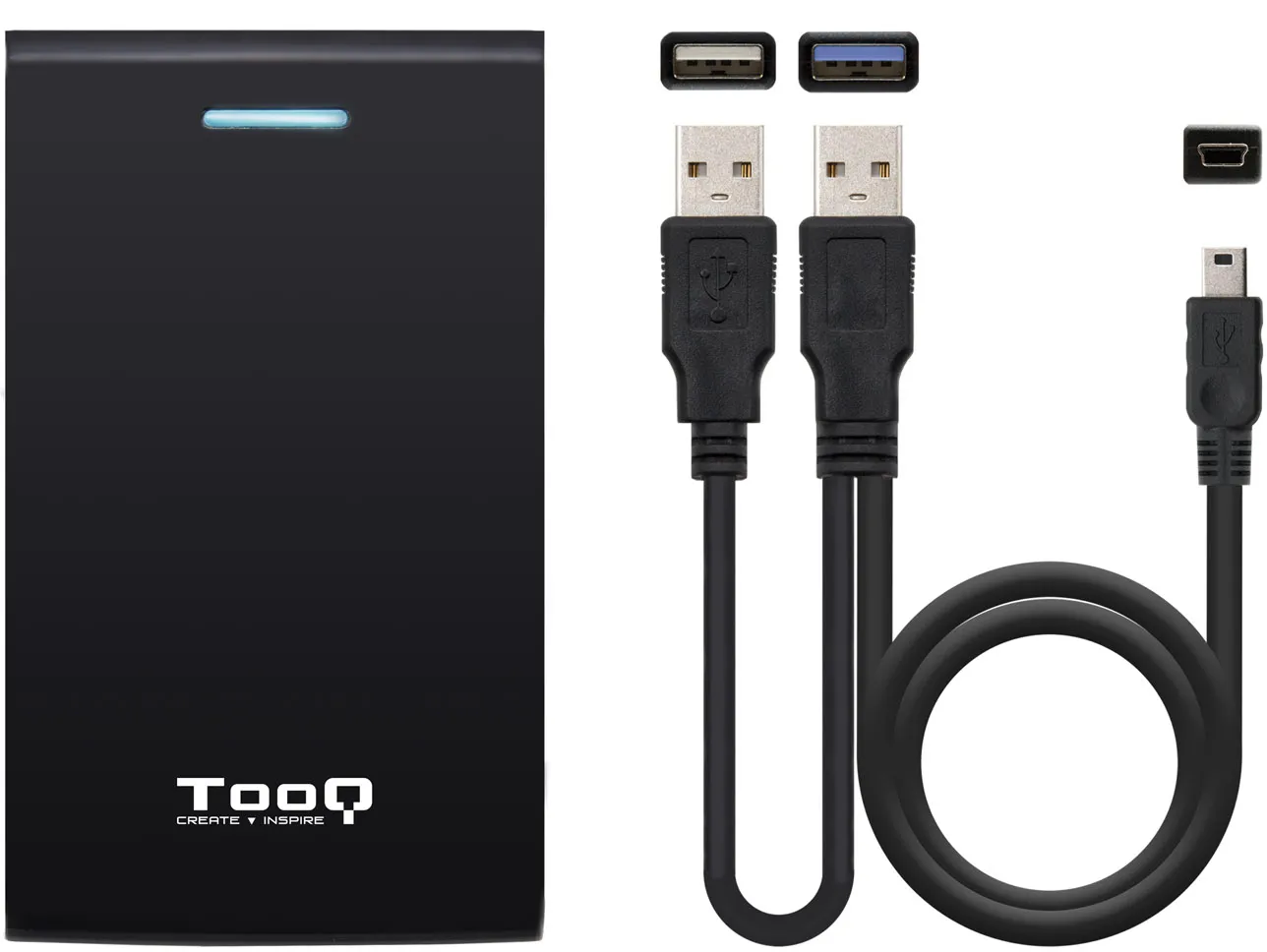 Boitier externe USB 3.1 TooQ TQE-2526 - S-ATA 2,5" (Noir)