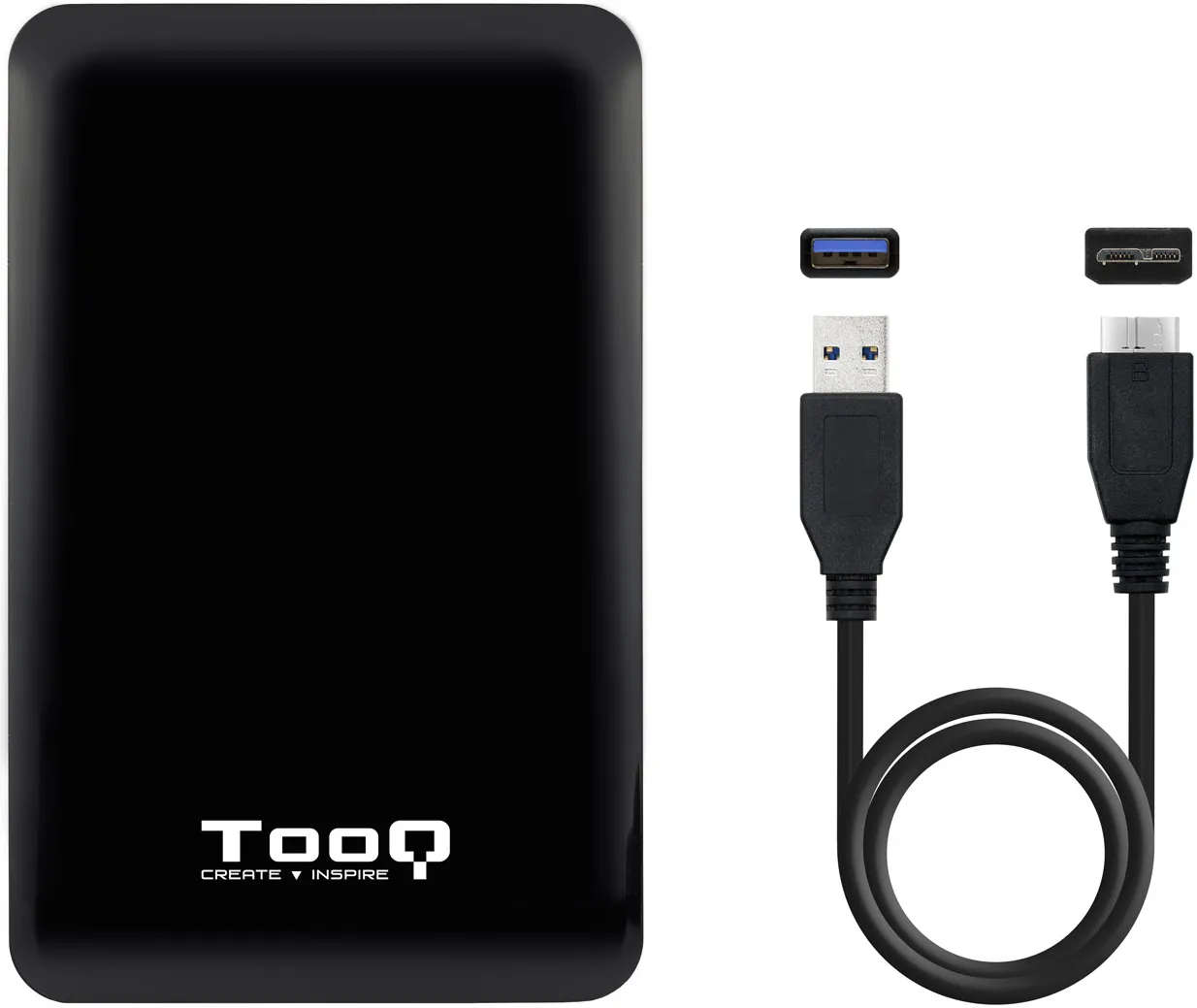 Boitier externe USB 3.1 TooQ TQE-2538 - S-ATA 2,5" (Noir)
