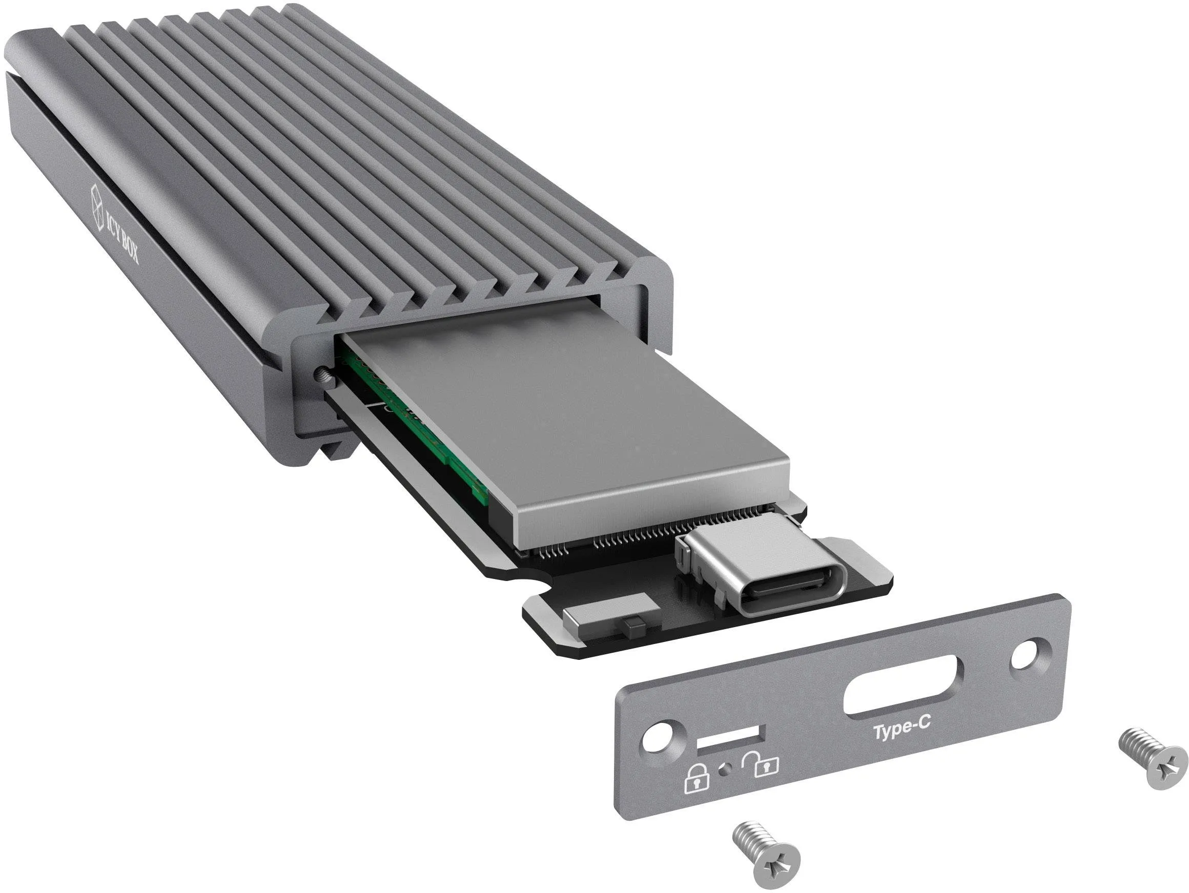 Boitier externe USB 3.1 Icy Box IB-1817M-C31 - NVMe M.2 Type 2280 (Gris)