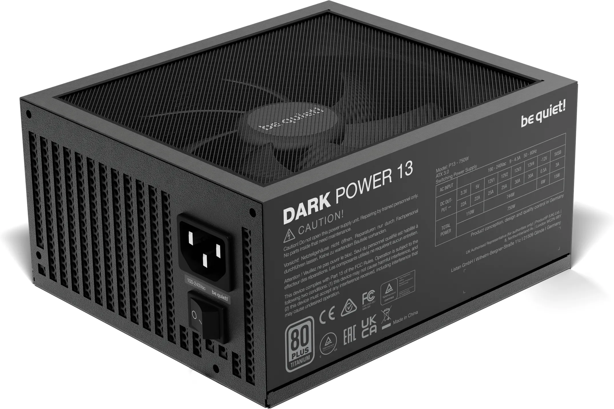 Alimentation ATX be quiet! Dark Power 13 - 750W (Noir)