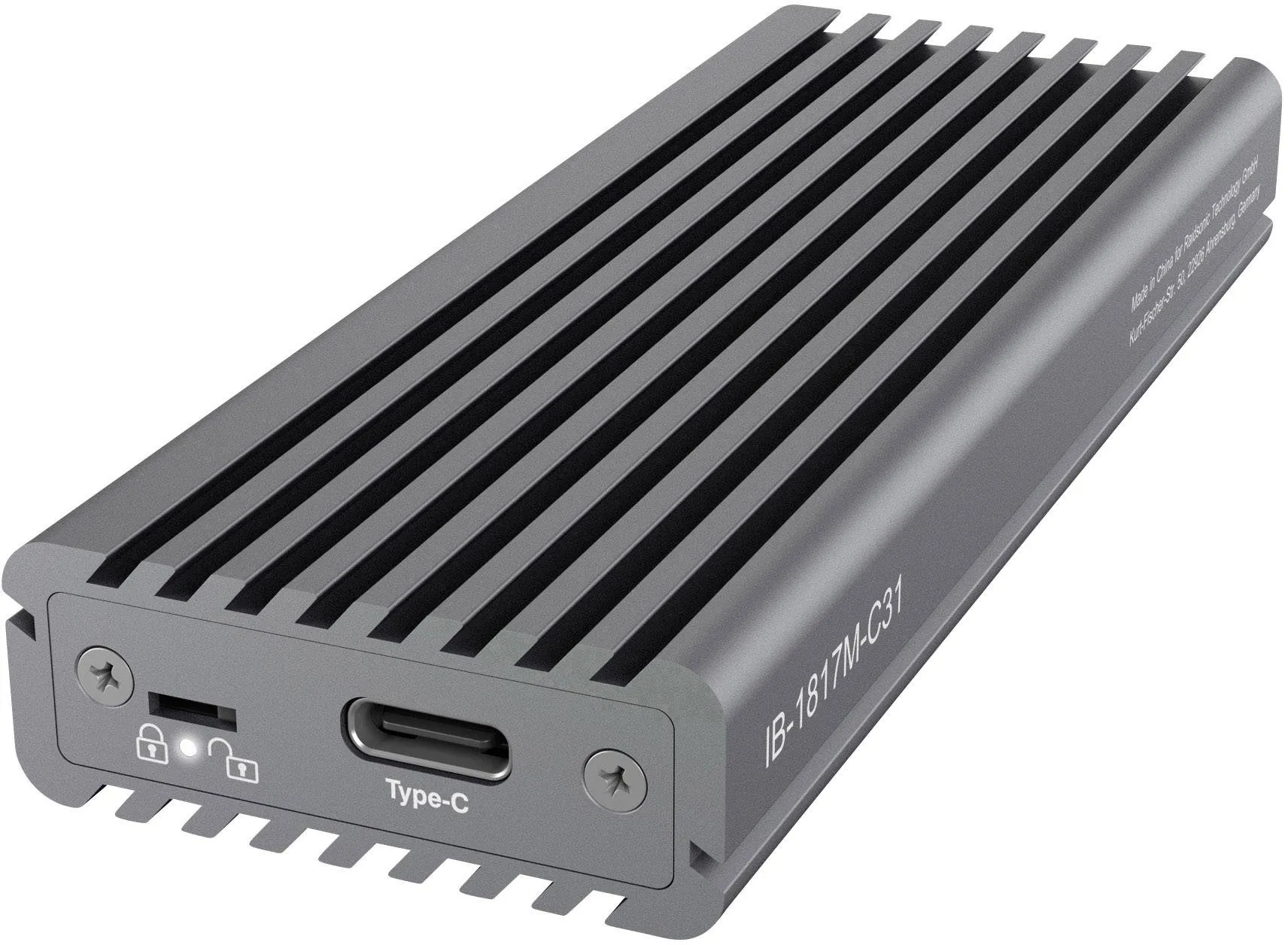 Boitier externe USB 3.1 Icy Box IB-1817M-C31 - NVMe M.2 Type 2280 (Gris)