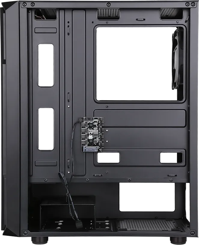 Boitier Moyen Tour ATX iTek Six Triangle RGB avec panneau vitré (Noir)