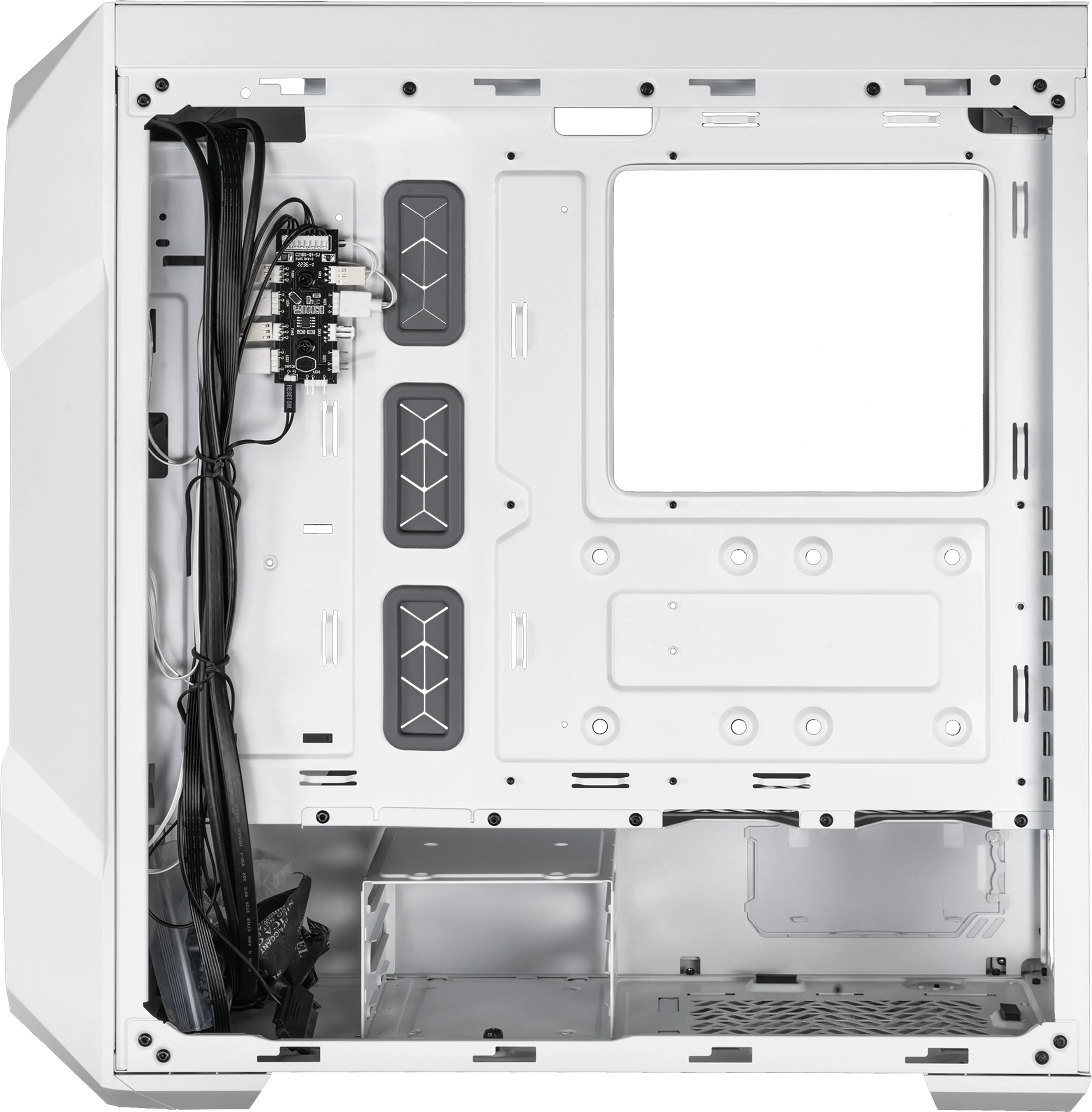 Boitier Moyen Tour E-ATX Cooler Master MasterBox TD500 Mesh V2 RGB avec panneau vitré (Blanc)