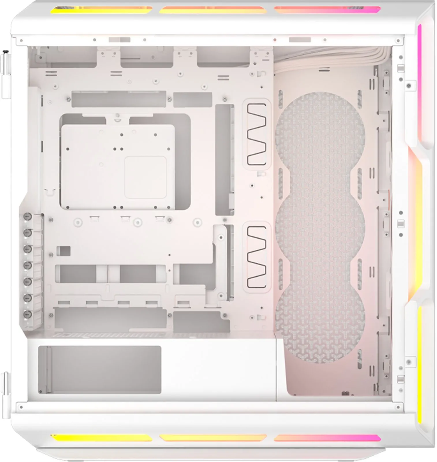 Boitier Moyen Tour E-ATX Corsair iCue Link 5000T LX RGB avec panneau vitré (Blanc)