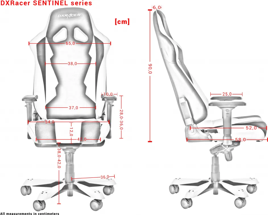 Fauteuil DXRacer Sentinel S28 (Noir/Rouge)
