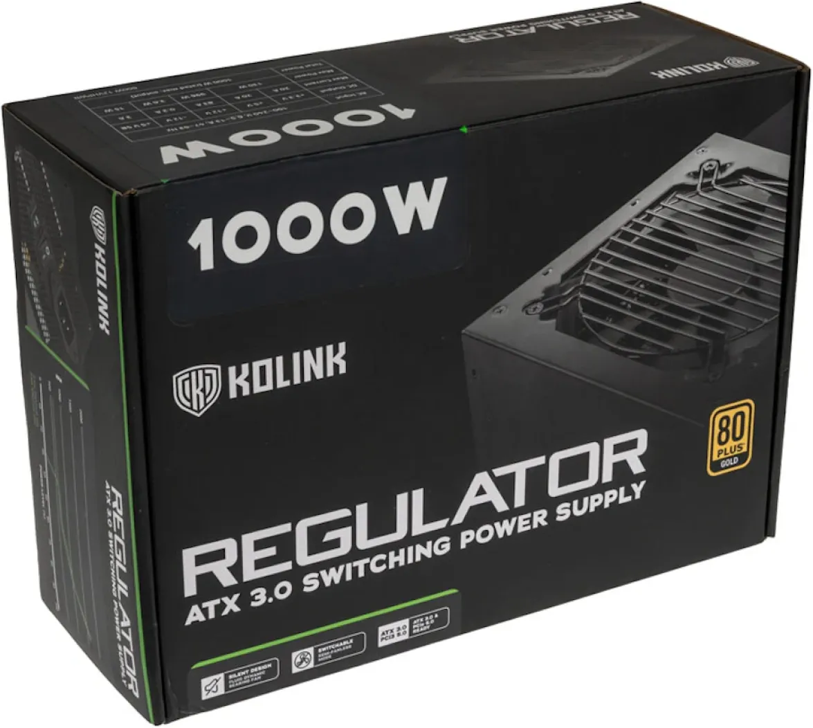 Alimentation ATX Kolink Regulator - 1000W (Noir)