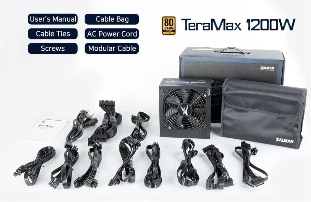 Alimentation ATX Zalman TeraMax TMX2 - 1200W (Noir)