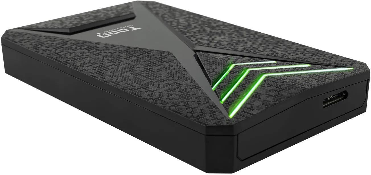 Boitier externe USB 3.1 TooQ TQE-2550 RGB - S-ATA 2,5" (Noir)