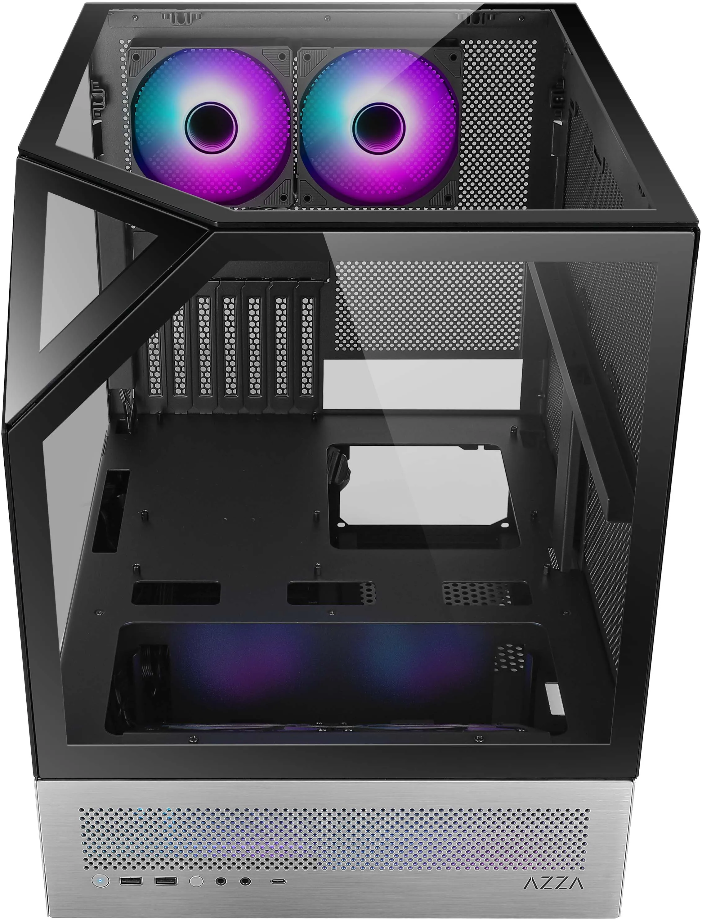 Boitier Cube E-ATX Sanctum RGB avec panneaux vitrés (Noir/Gris)