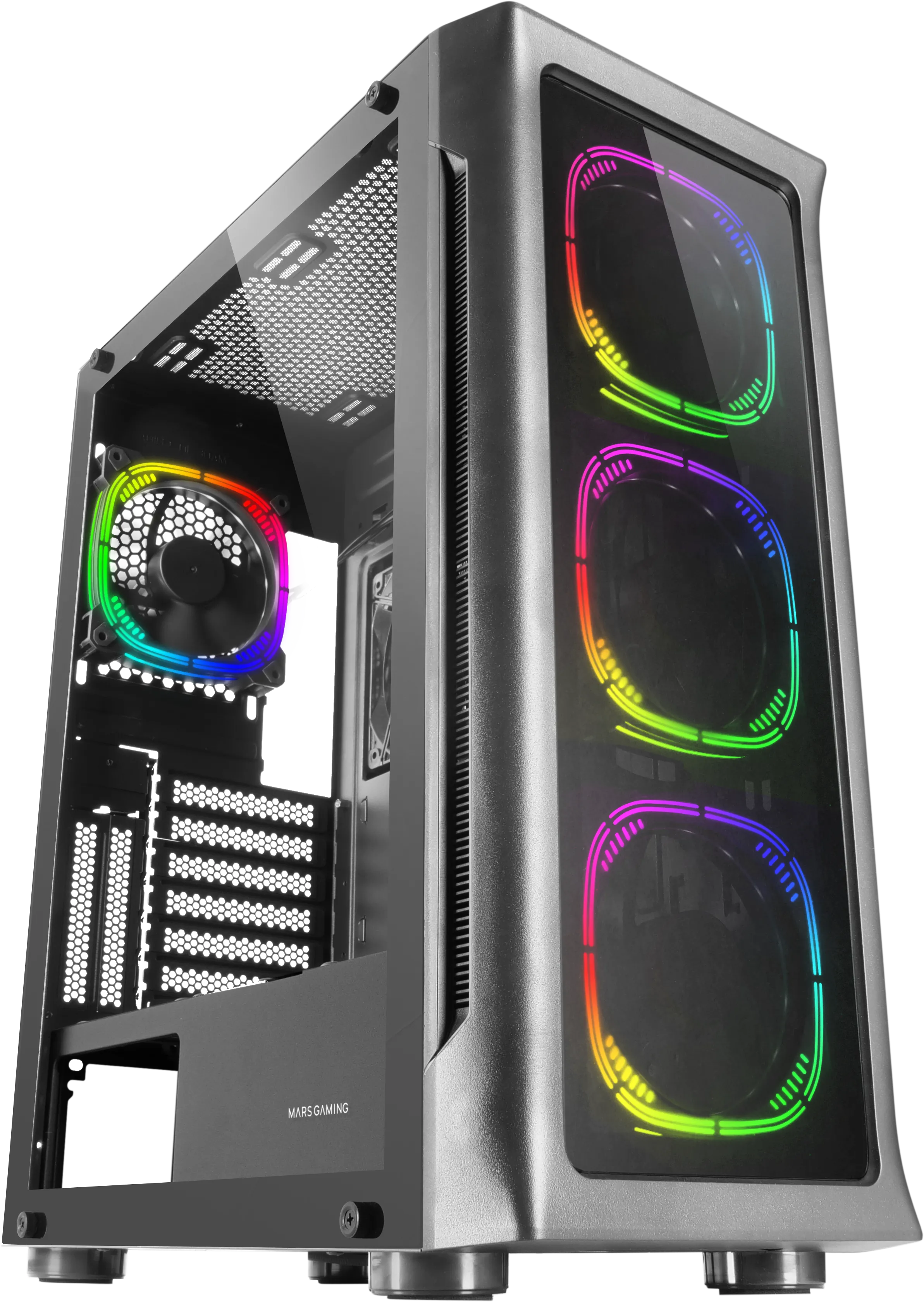 Boitier Grand Tour E-ATX Mars Gaming MC-Neo RGB avec panneau vitré (Noir)