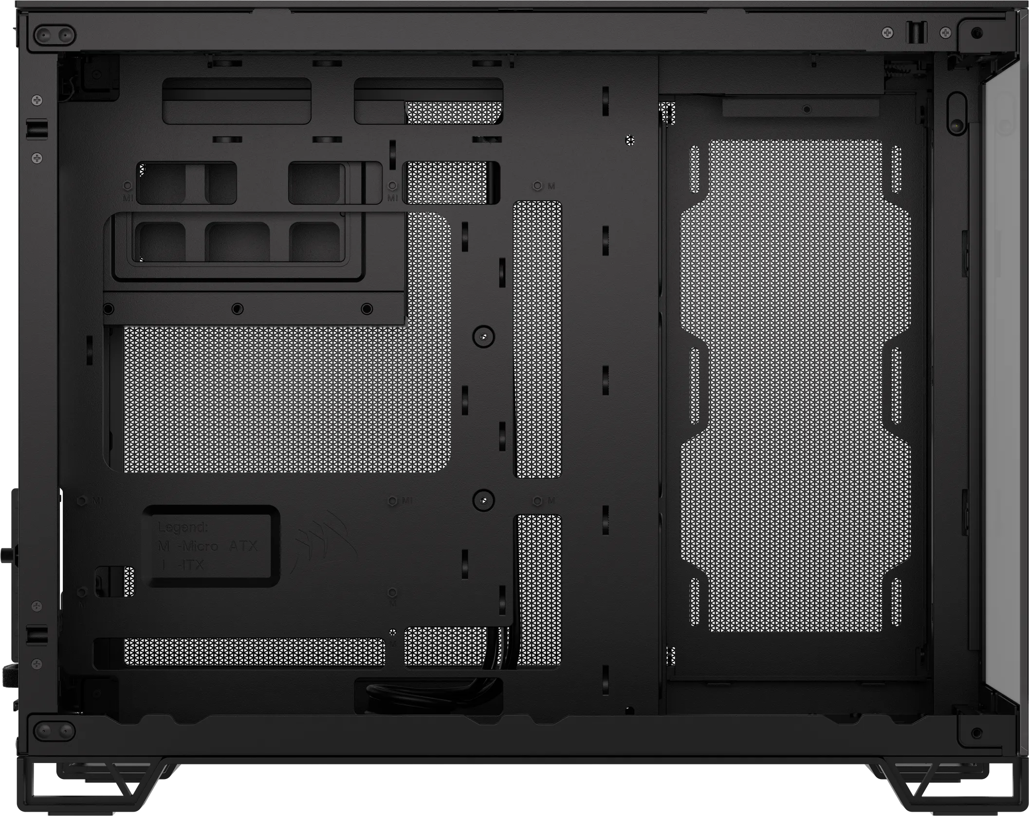 Boitier Mini Tour Micro ATX Corsair 2500X avec panneaux vitrés (Noir)