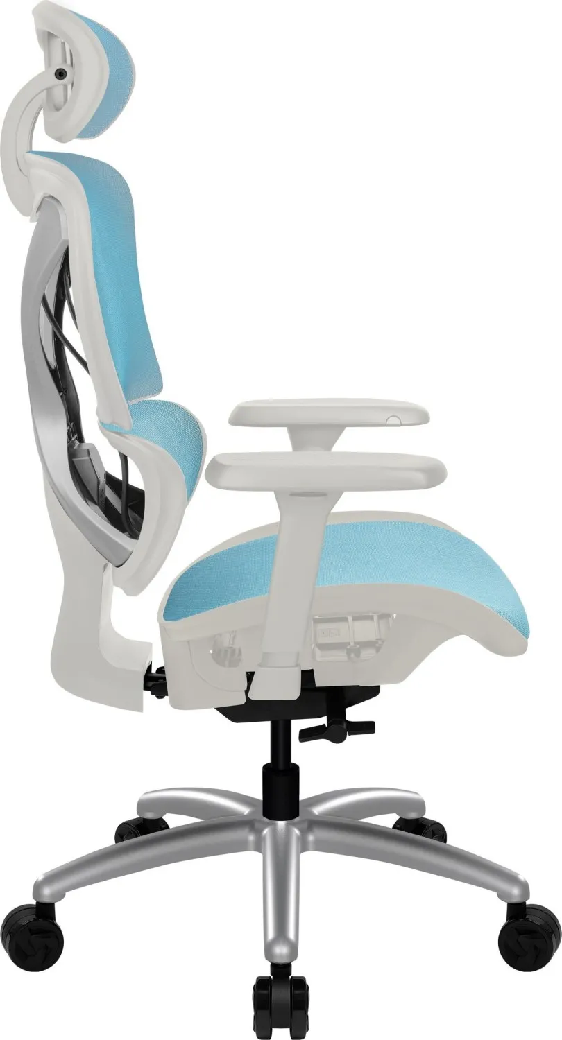 Fauteuil ergonomique ThunderX3 XTC (Blanc/Bleu)