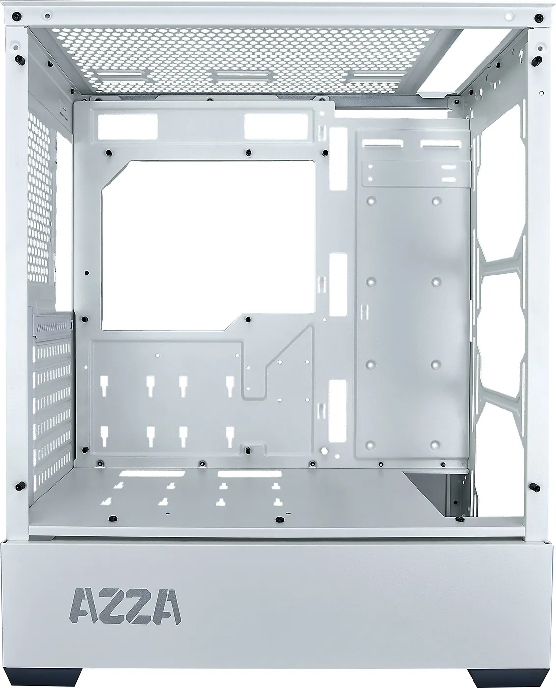 Boitier Moyen Tour ATX Azza Apollo RGB avec panneau vitré (Blanc/Orange)