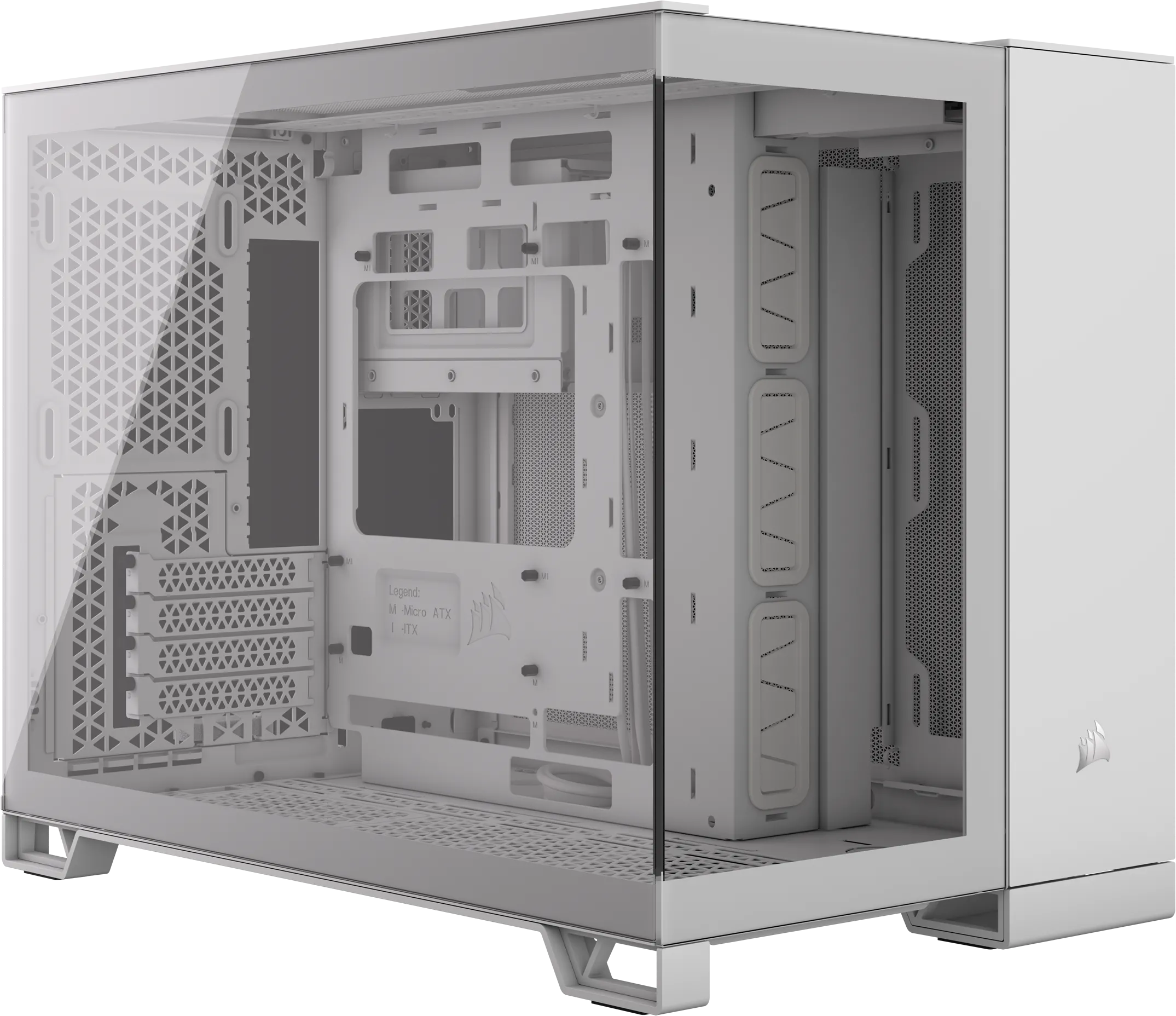 Boitier Mini Tour Micro ATX Corsair 2500X avec panneaux vitrés (Blanc)