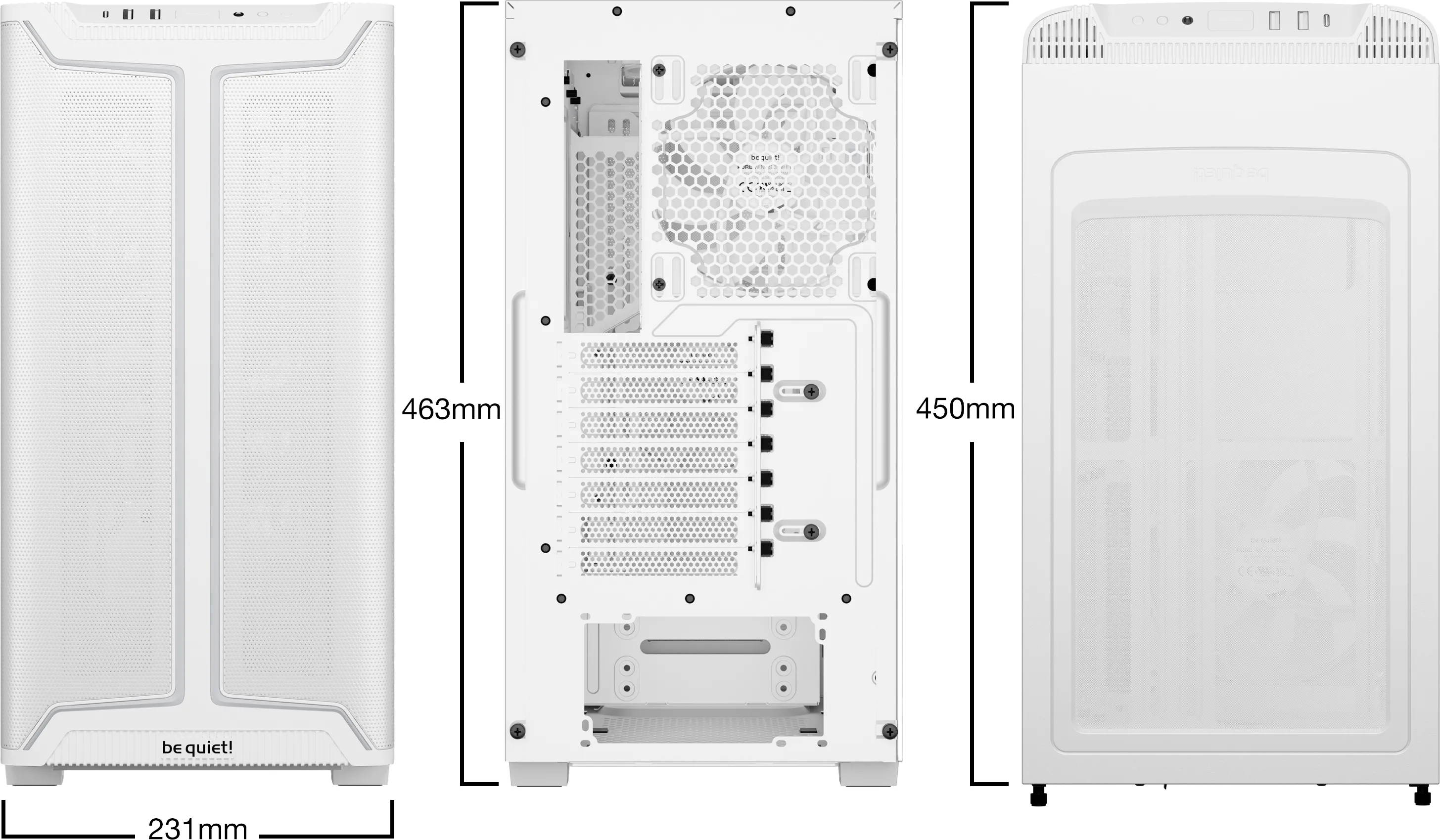 Boitier Moyen Tour ATX be quiet! Pure Base 501 DX RGB avec panneau vitré (Blanc)