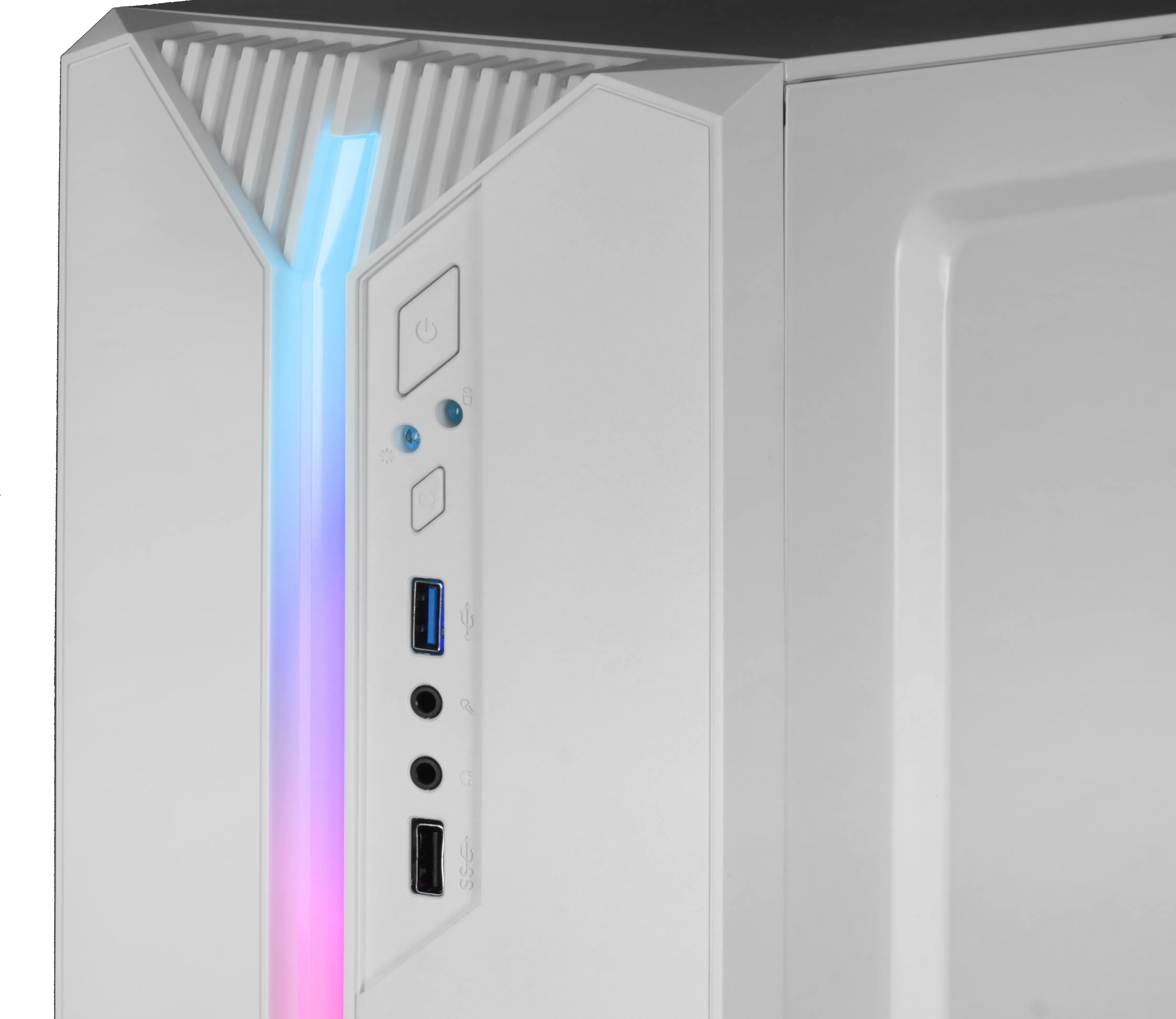 Boitier Mini Tour Micro ATX Mars Gaming MC-S1 RGB avec panneau vitré (Blanc)