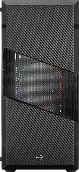 Boitier Moyen Tour ATX AeroCool Menace Saturn F RGB avec panneau vitré (Noir)