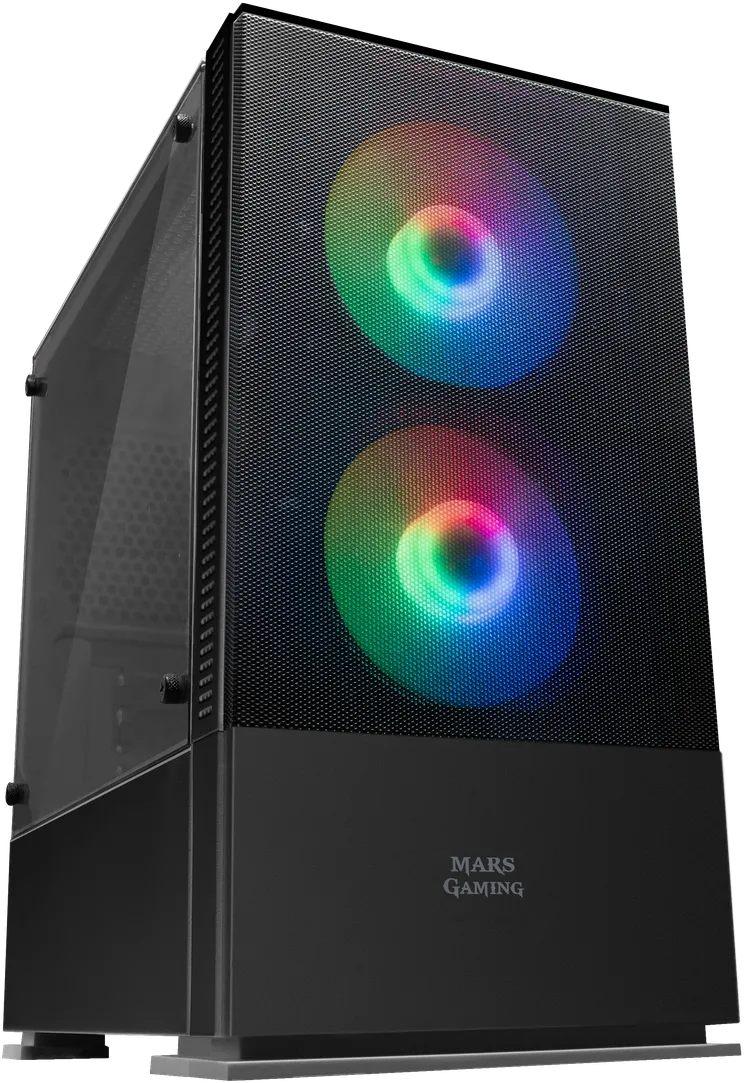 Boitier Mini Tour Micro ATX Mars Gaming MCZ RGB avec panneau vitré (Noir)