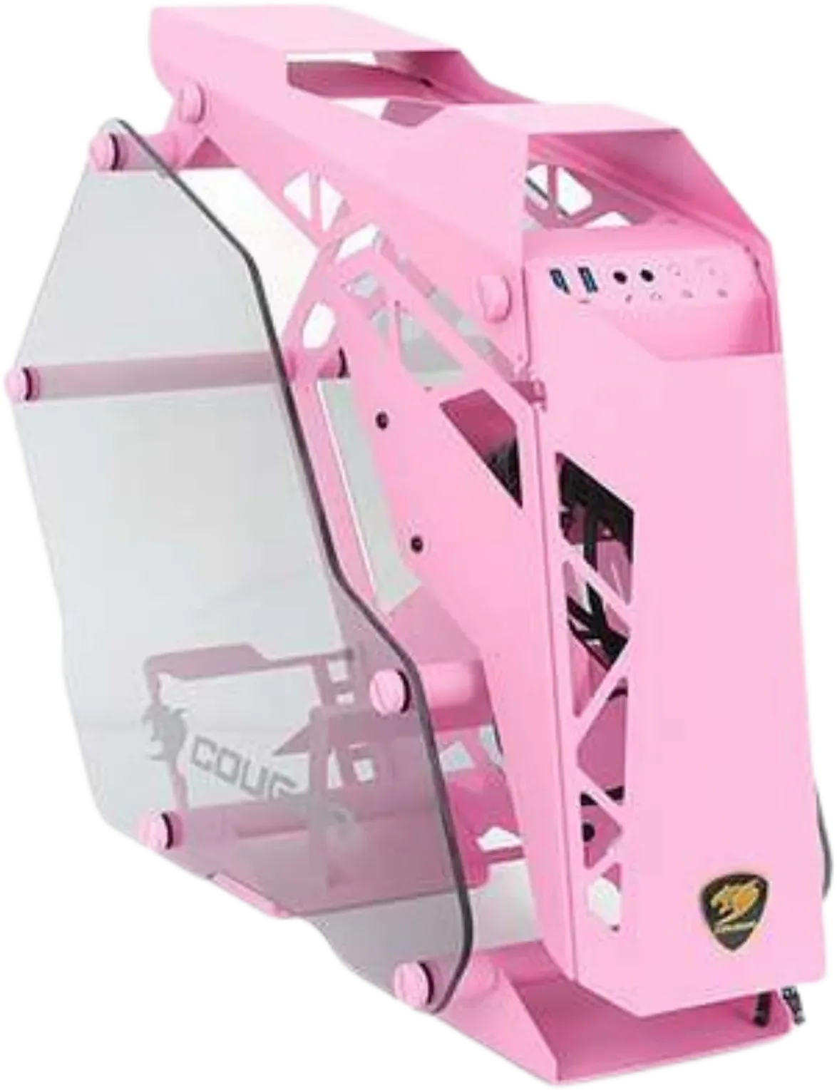 Boitier Mini Tour Micro ATX Cougar Mini Conquer avec panneaux vitrés (Rose)