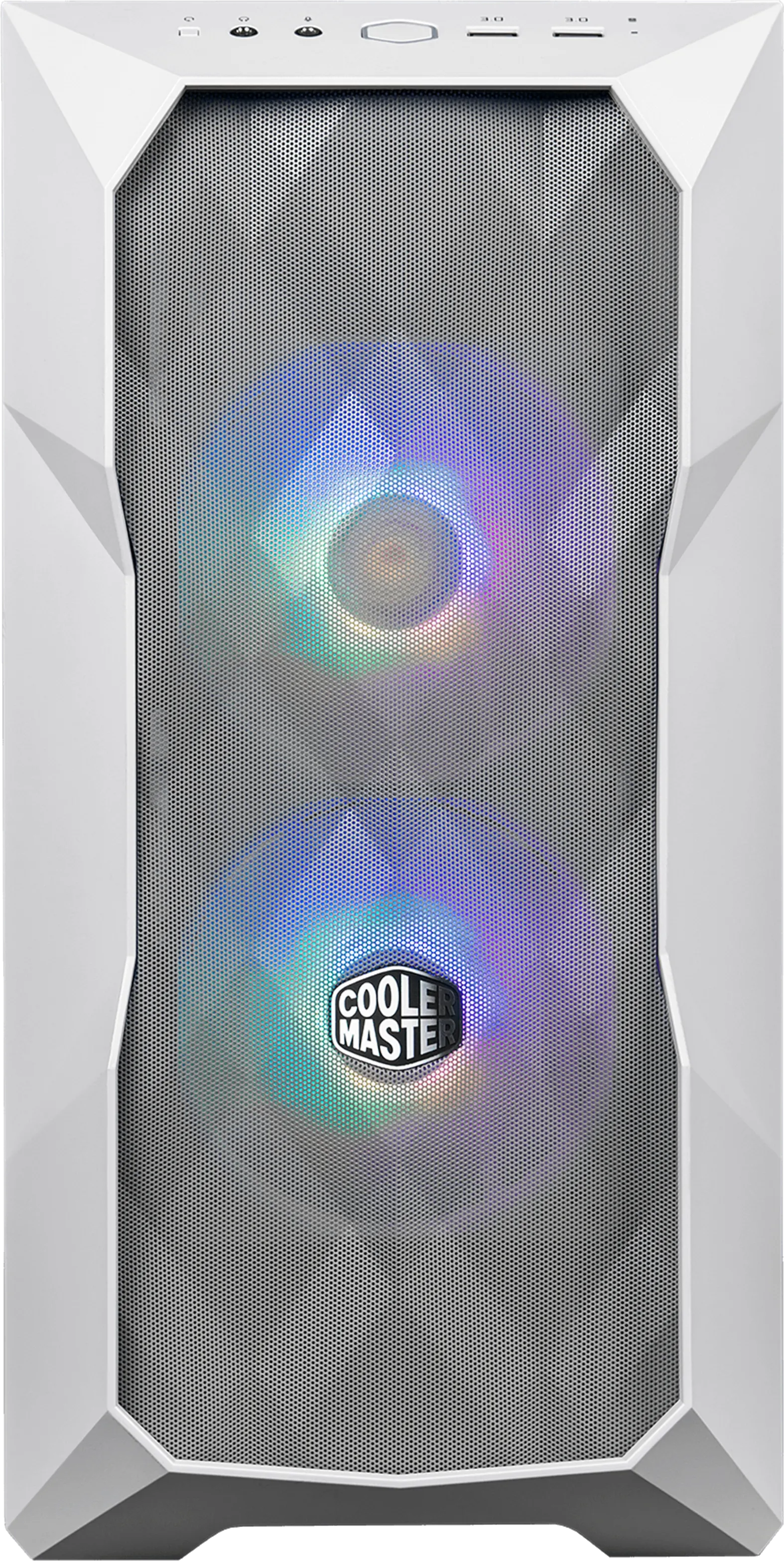 Boitier Mini Tour Micro ATX Cooler Master MasterBox TD300 Mesh RGB avec panneau vitré (Blanc)