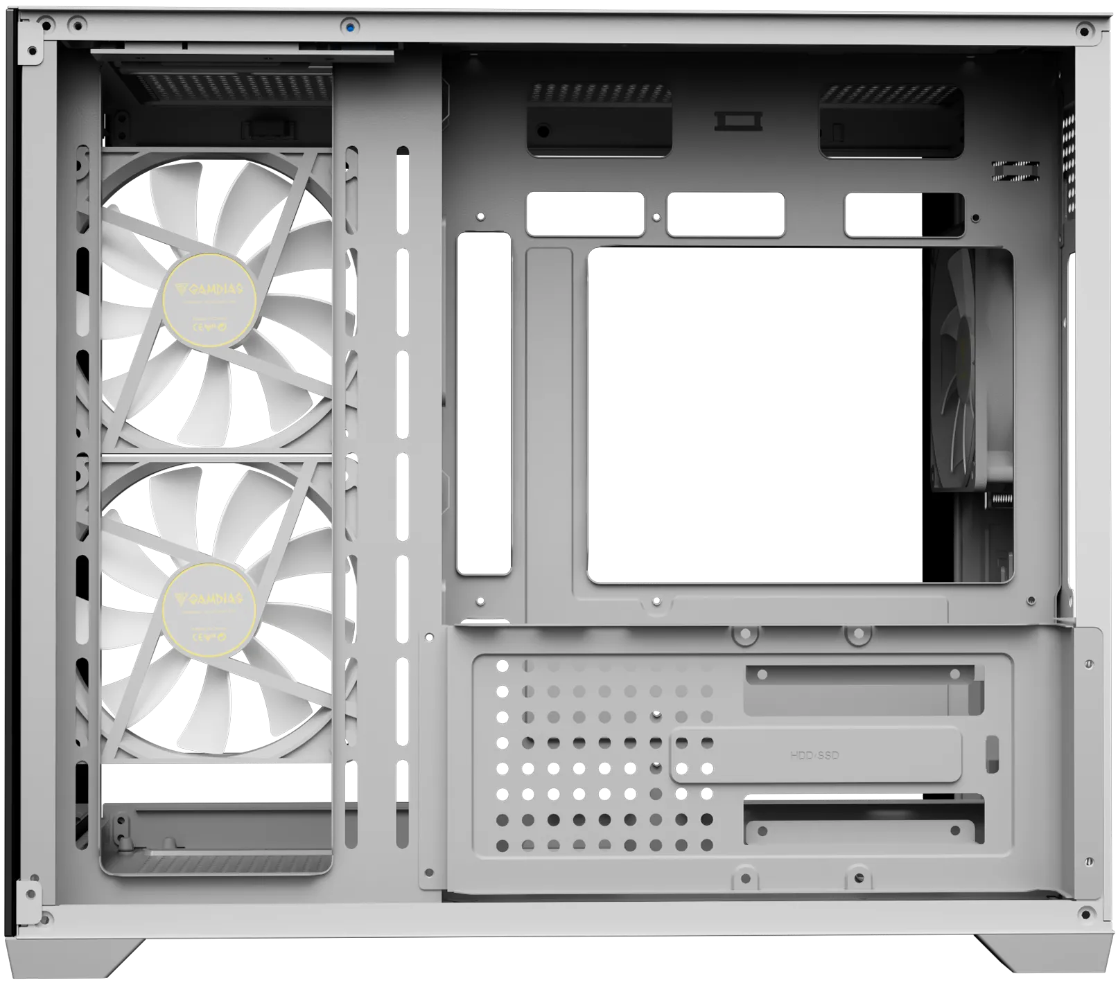 Boitier Mini Tour Micro ATX Gamdias Aura GC10M RGB avec panneaux vitrés (Blanc)
