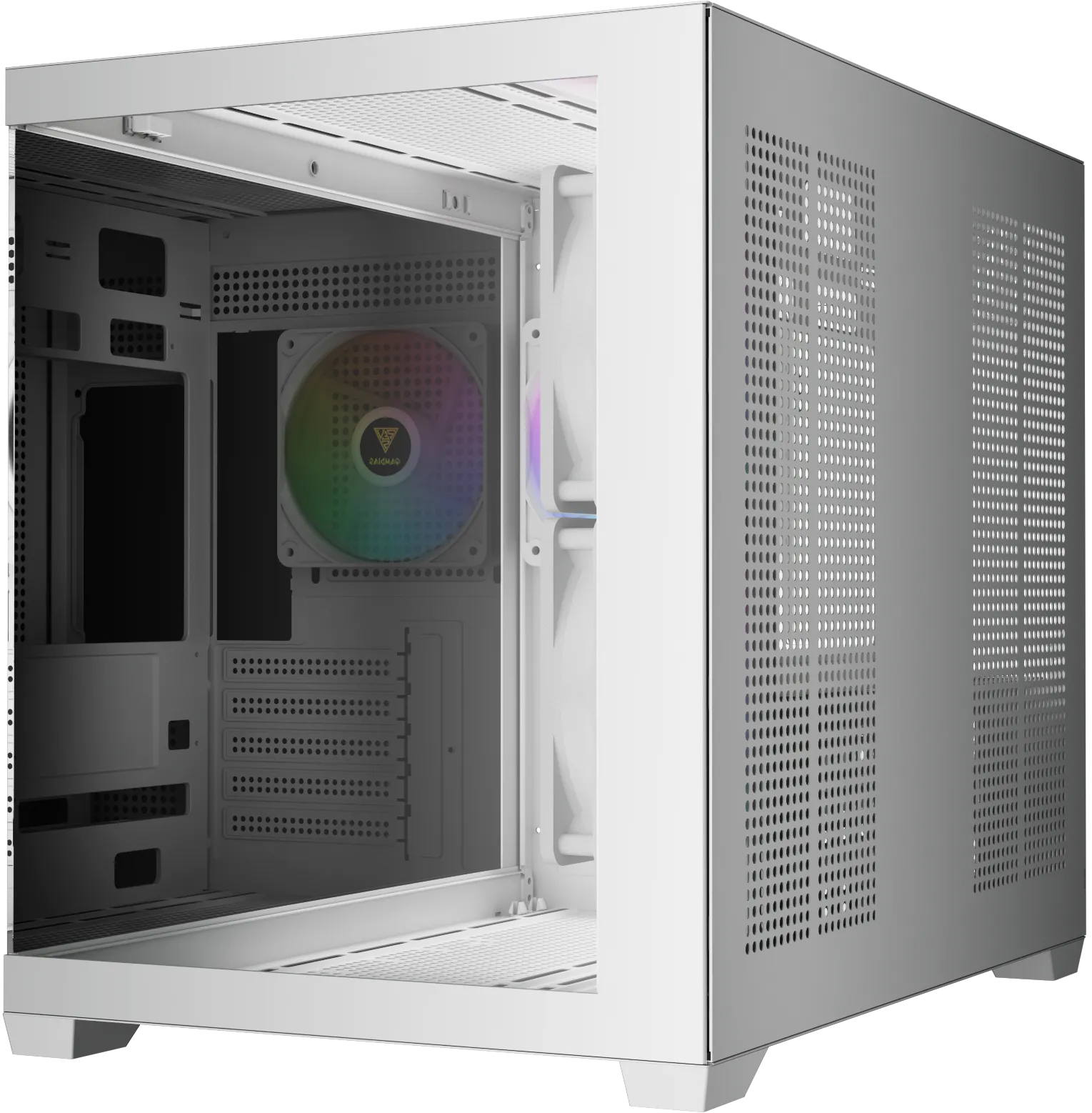 Boitier Mini Tour Micro ATX Gamdias Aura GC10M RGB avec panneaux vitrés (Blanc)
