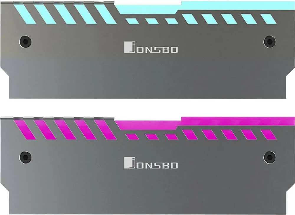Lot de 2 Dissipateurs thermiques pour Mémoire Ram Jonsbo NC-2 RGB (Argent)