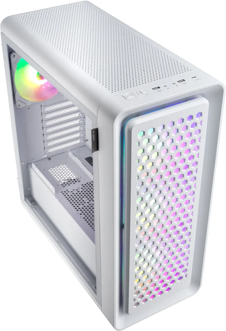 Boitier Grand Tour ATX FSP CUT593A RGB avec panneau vitré (Blanc)