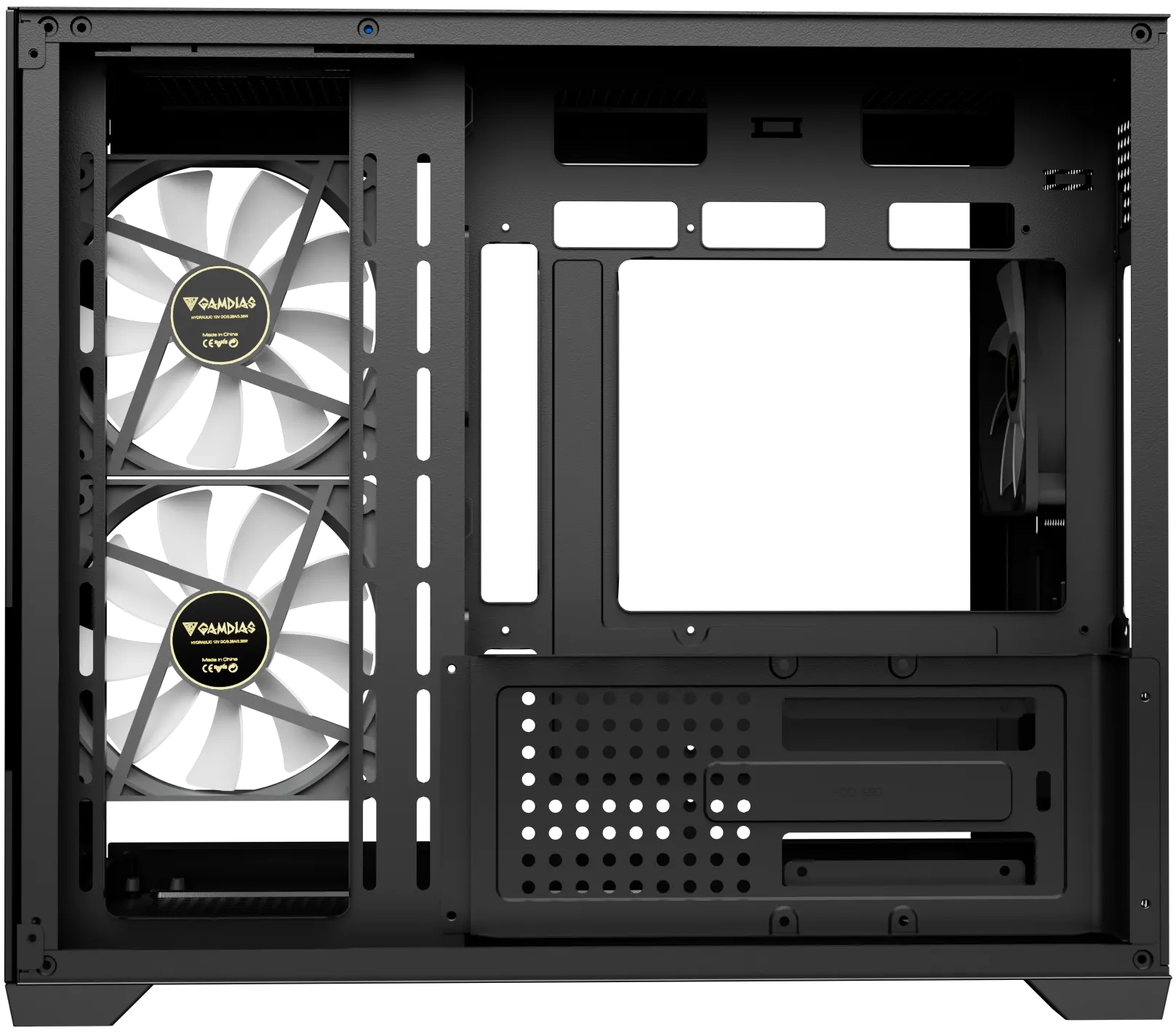 Boitier Mini Tour Micro ATX Gamdias Aura GC10M RGB avec panneaux vitrés (Noir)