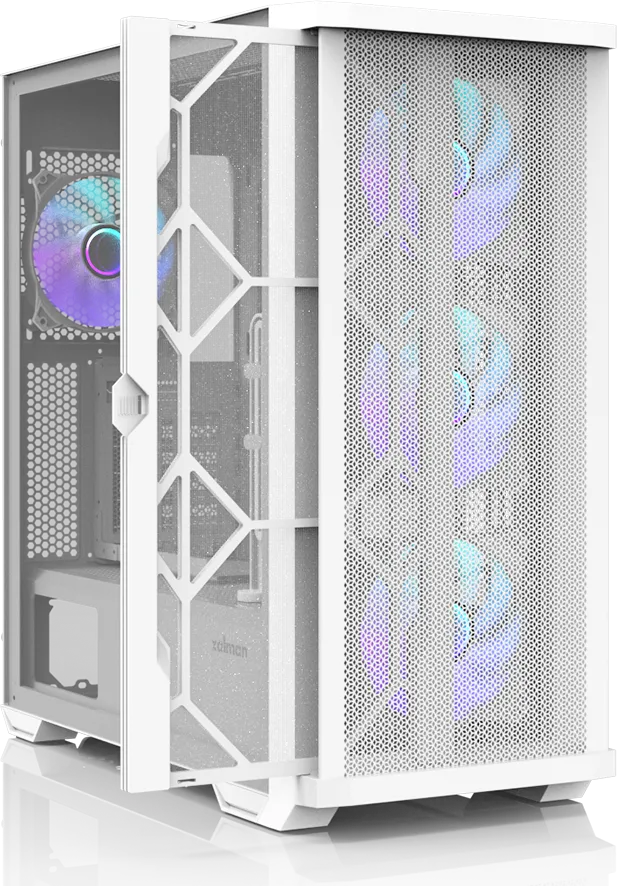 Boitier Moyen Tour E-ATX Zalman Z10 Duo avec panneaux vitrés (Blanc)