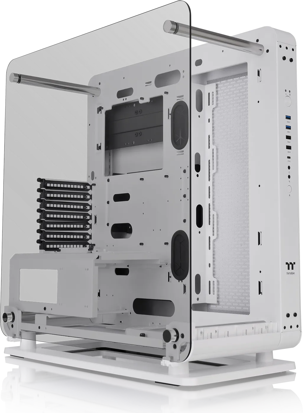 Boitier Moyen Tour ATX Thermaltake Core P6 TG avec panneaux vitrés (Blanc)