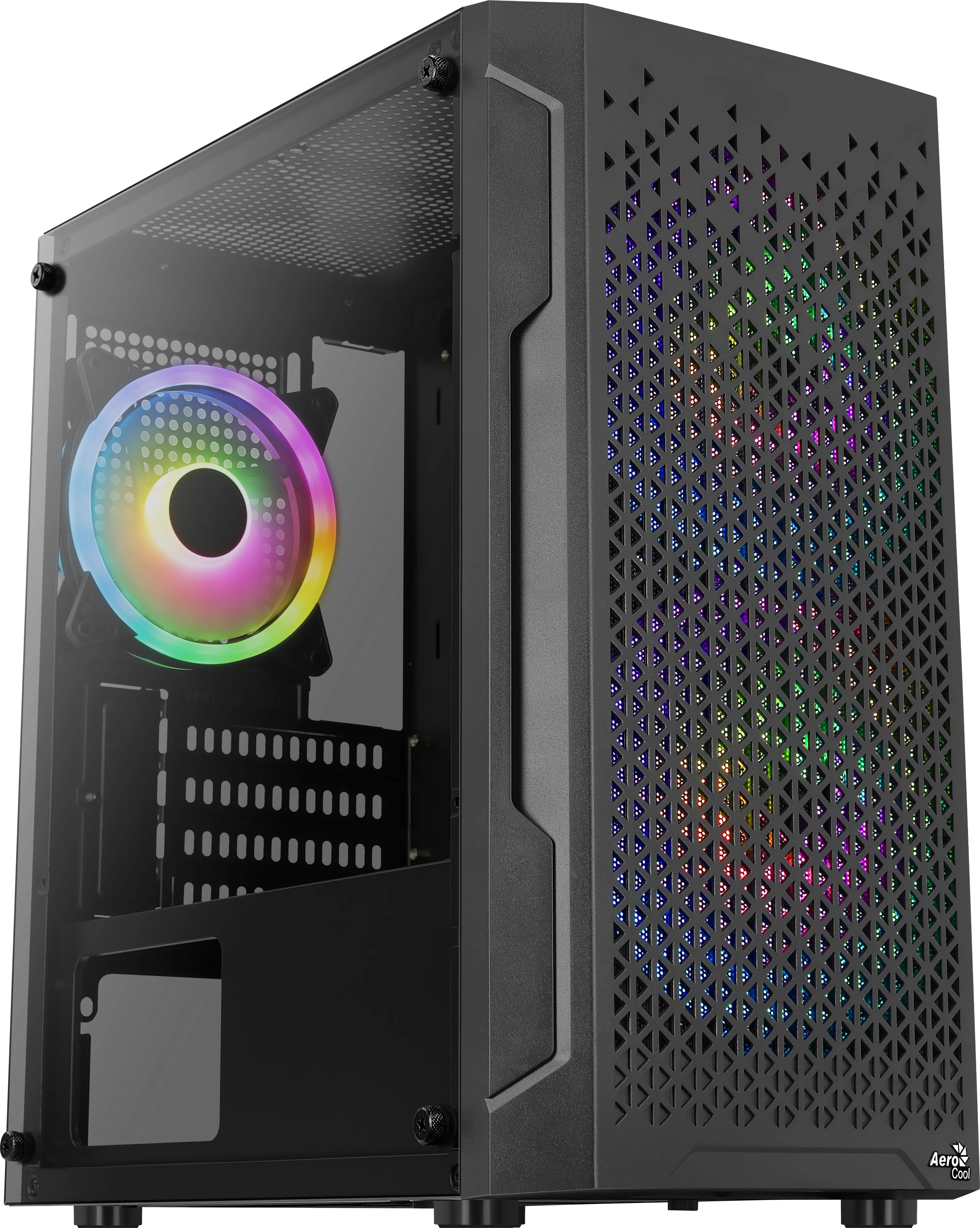 Boitier Mini Tour Micro ATX AeroCool Trinity Mini RGB avec panneau vitré (Noir)