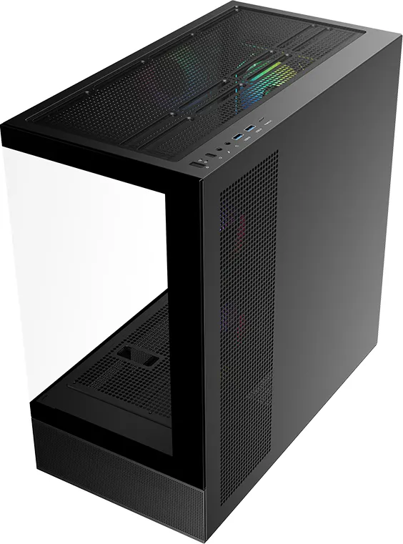 Boitier Moyen Tour ATX iTek Showbui 42 RGB avec panneaux vitrés (Noir)