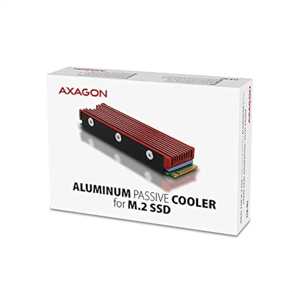 Dissipateur thermique pour SSD M.2 2280 Axagon CLR-M2 (Noir/Rouge)