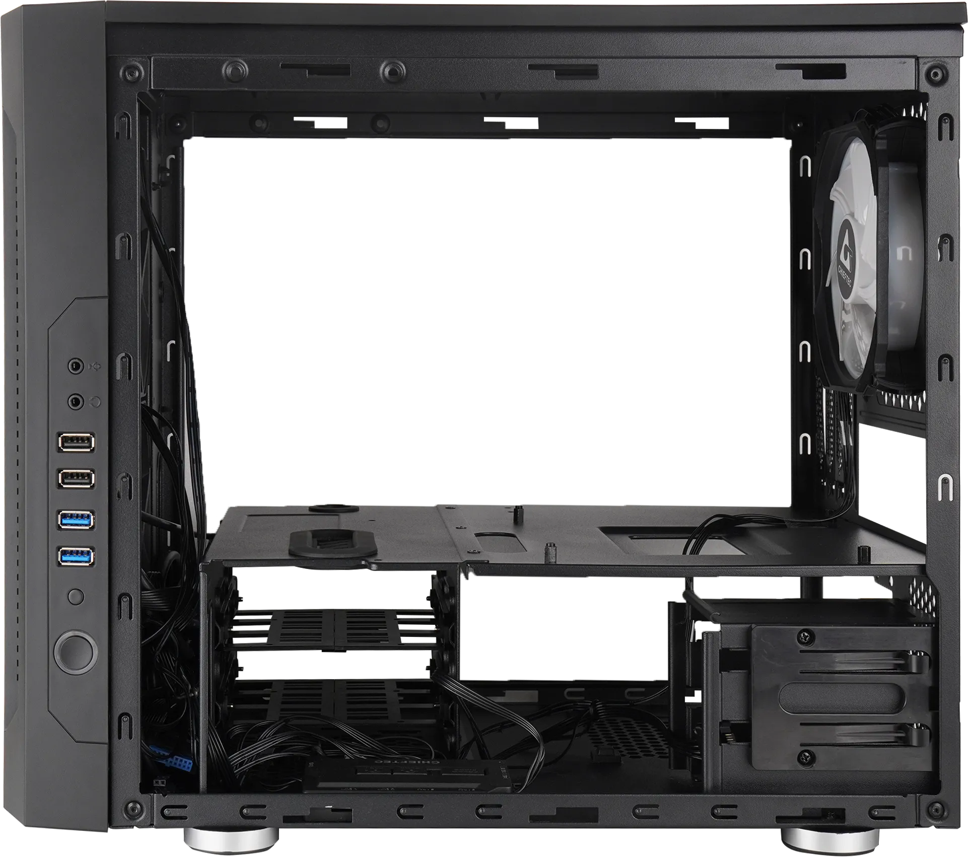 Boitier Cube Micro ATX Chieftec Chieftronic M2 RGB avec panneaux vitrés (Noir)