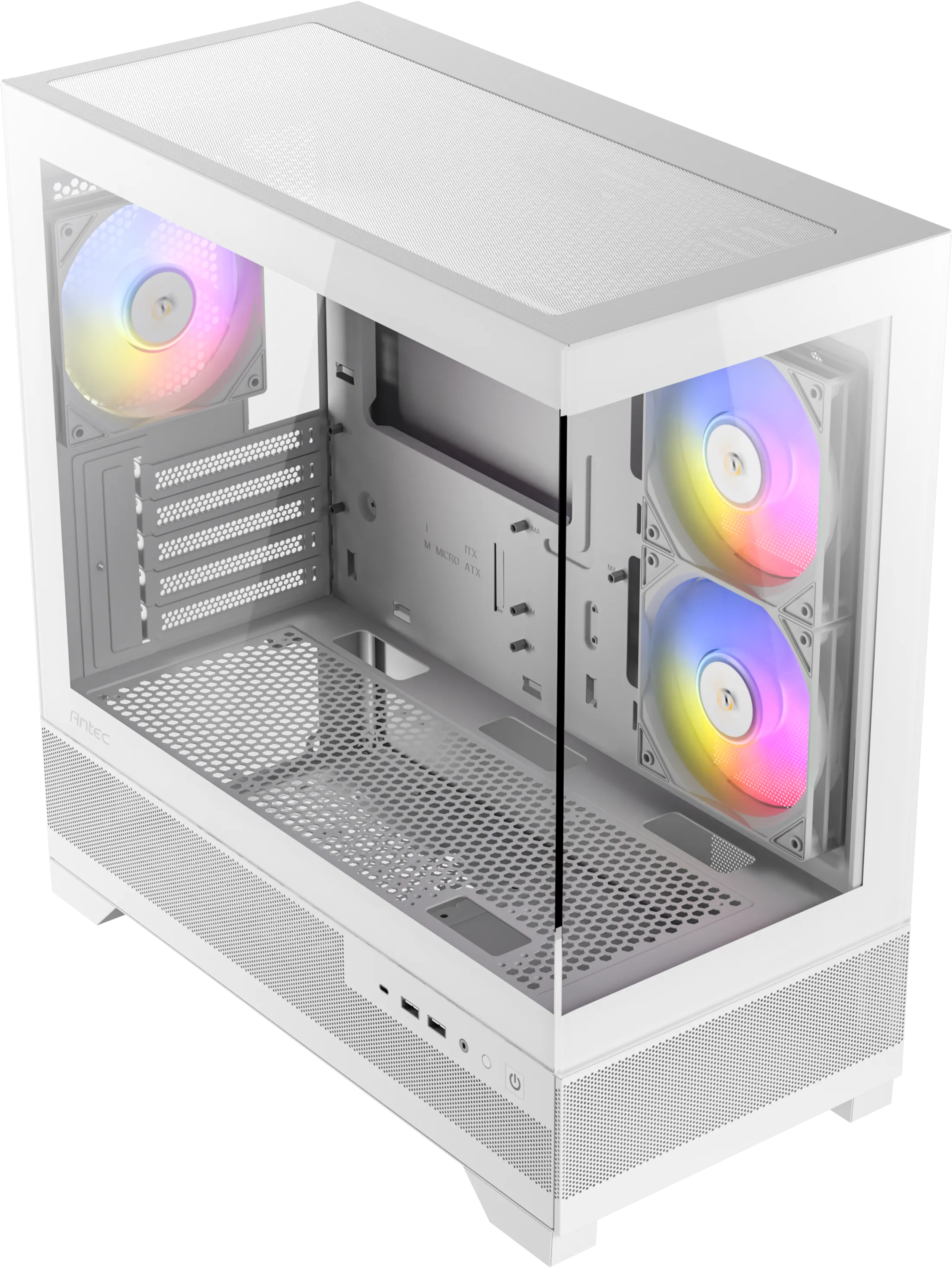 Boitier Mini Tour Micro-ATX Antec CX500M RGB avec panneaux vitrés (Blanc)