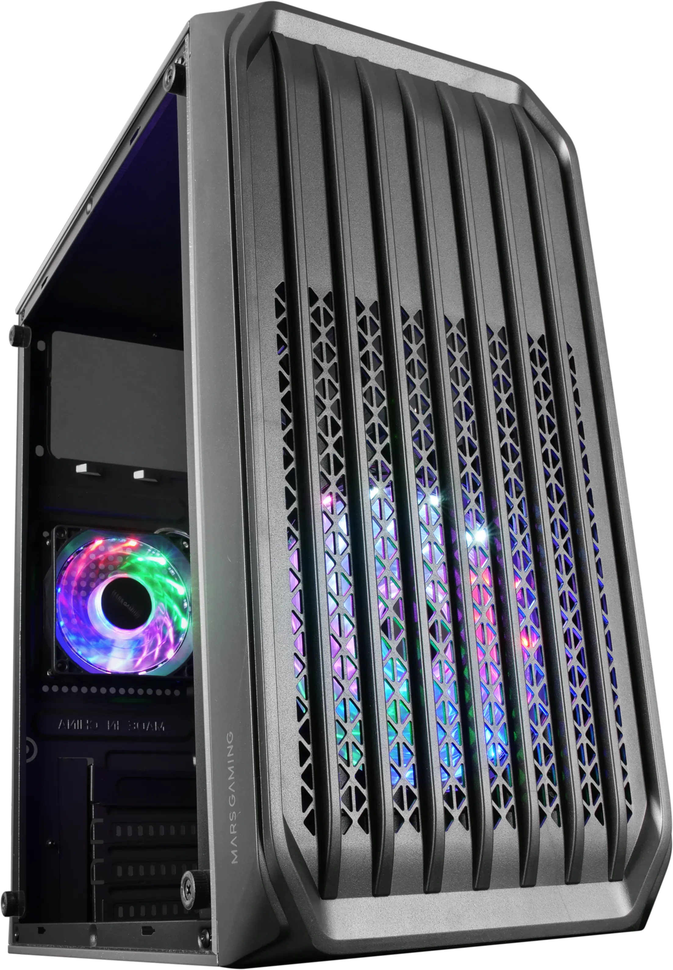 Boitier Mini Tour Micro ATX Mars Gaming MC-S2 RGB avec panneau vitré (Noir)